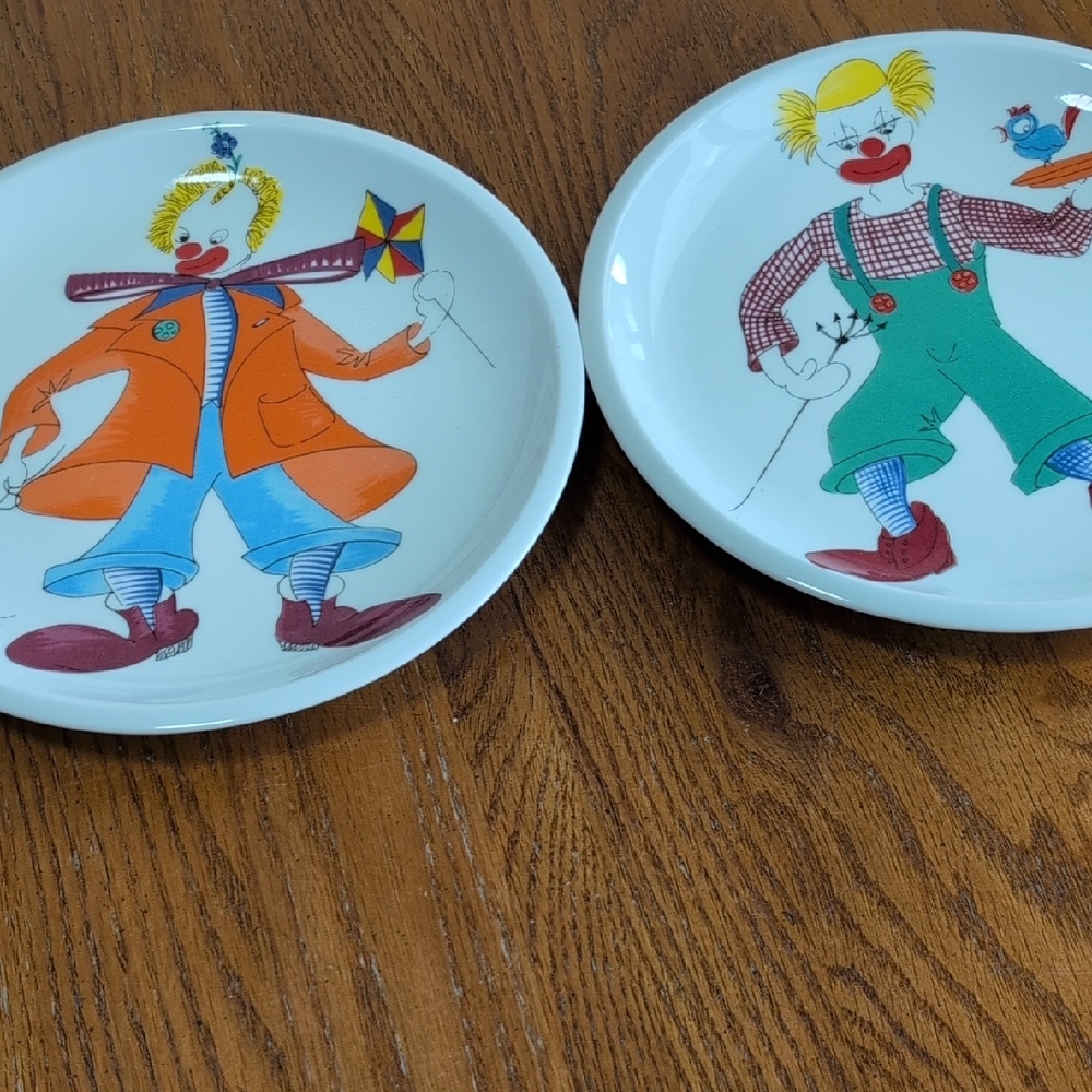 Colorful Clown Decorative Plates